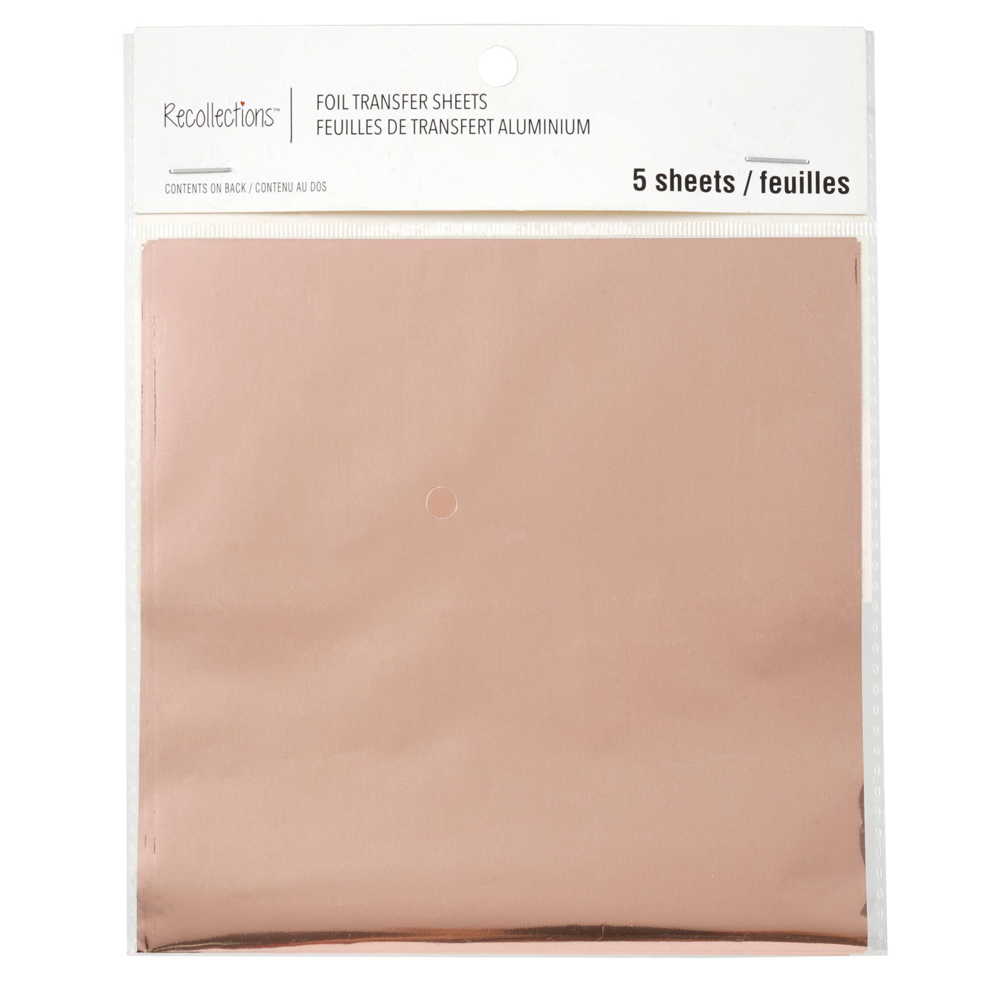 Rose Gold Foil Transfer Sheets by Recollections™, 5.5" x 5.5"